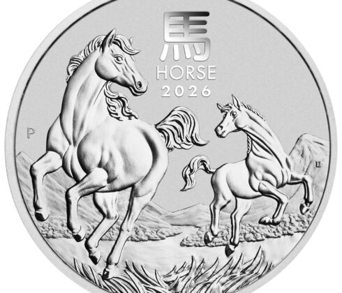 Lunarni srebrnik konj (2026), 1 oz