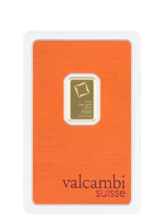 Valcambi 2.5 gold bar